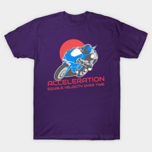 Acceleration Equals Velocity Over Time T-Shirt